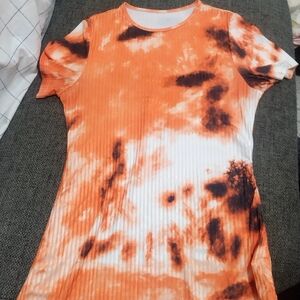 Orange Tie-Dye Shein Women's Dress